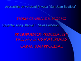 capacidad procesal - Universidad Privada San Juan Bautista