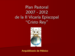 Presentacion Plan Pastoral Vicarial 2007_2012