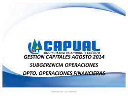 Informe Gestión de Capital Agosto 2014