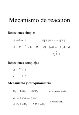 Mecanismo de reacción