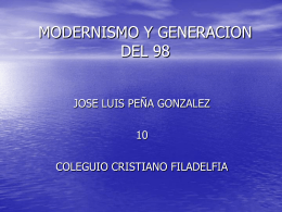 MODERNISMO Y GENERACION DEL 98