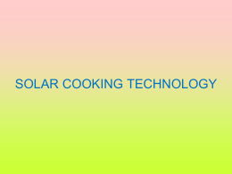 Solar Cooking Technology