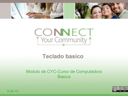 Teclado basico - Connect Your Community 2.0