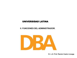 funciones del administrador - Docencia FCA-UNAM