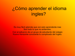 ¿Cómo aprender el idioma ingles? - english-spanish