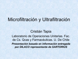 Microfiltración Ultrafiltración