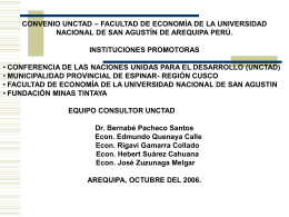 Presentación del proyecto por parte de la Universidad San Agustín