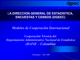 Cooperación Técnica del DANE de Colombia