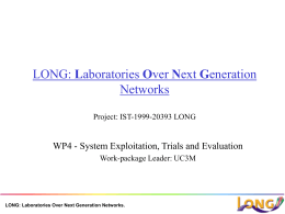 LONG: Laboratories Over Next Generation Networks