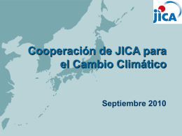 Cooperación de JICA para el Cambio Climático