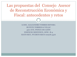 Las propuestas del Consejo Asesor de Reconstrucción Económica