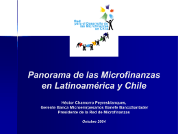 Panorama de las Microfinanzas en Latinoamérica y Chile.