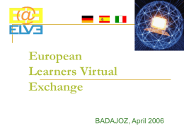 ELVE Project (European Learners Virtual Exchange)