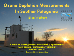 Ozone depletion measurements in Southern Patagonia