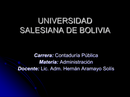 PLANEACIÓN - Universidad Salesiana de Bolivia
