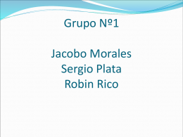 Grupo Nº1 Carlos De La Cruz Sergio Plata Robin Rico