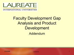 Faculty Development Gap Analysis (Addendum)