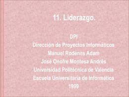 11. Liderazgo. - Universidad Politécnica de Valencia