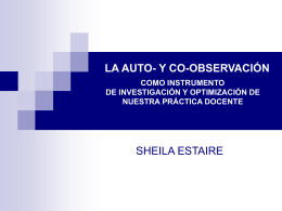 la auto- y co-observación - Diploma de Lengua Española para