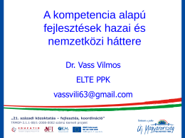 dr. Vass Vilmos - EDUCATIO Társadalmi Szolgáltató Nonprofit Kft.