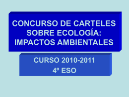 concurso de carteles sobre ecología: impactos ambientales
