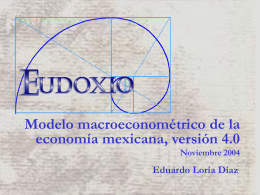 Modelo macroeconométrico de la economía mexicana, versión 4.0