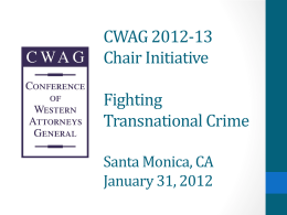 CWAG Chair, Nevada Attorney General Catherine Cortez Masto