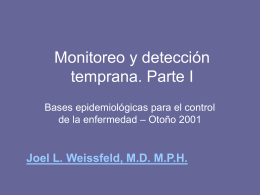 Screening and Early Detection. Part I in Spanish