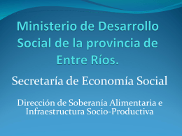 Ministerio de Desarrollo social de la provincia de Entre Ríos