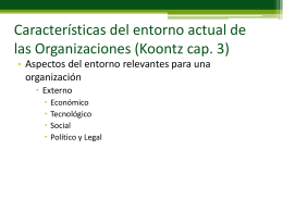Características del entorno actual de las Organizaciones