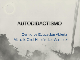AUTODIDACTISMO - Centro de Educacion Abierta