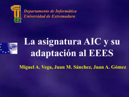 La Asignatura AIC y su Adaptación al EEES