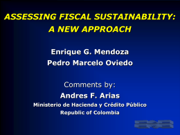 assessing fiscal sustainability: a new approach