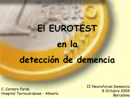 El EUROTEST en la detección de demencia