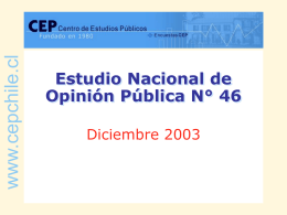 Resultados de la encuesta CEP diciembre 2003.