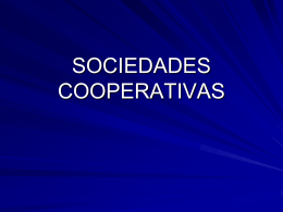 SOCIEDADES COOPERATIVAS