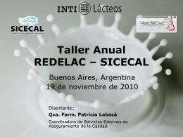 Taller REDELAC – SICECAL