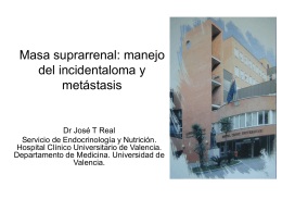 Masa suprarrenal - Sociedad Valenciana de Cirugía