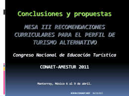 conclusiones iii rcta 2011