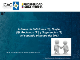 Informe de PQRD segundo trimestre de 2013