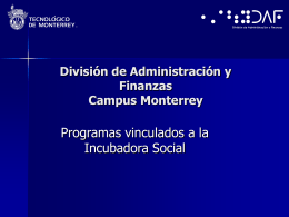 División de Administración y Finanzas Campus Monterrey