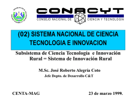 INNOVACION - Consejo Nacional de Ciencia y Tecnología