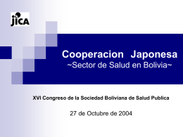 Cooperacion Japonesa ~Sector de Salud en Bolivia~