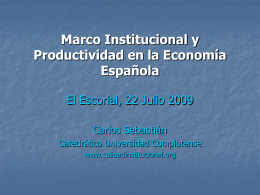 Marco Institucional y Productividad en la Economía - SISJUDES-CM