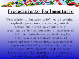 Procedimiento Parlamentario