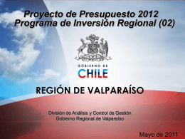 presentacion presupuesto de inversion 2012 gobierno regional