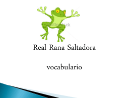5to grado- vocabulario Real Rana Saltadora