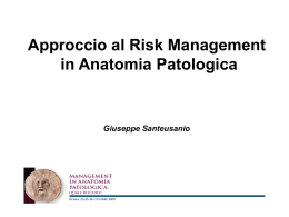 01. Approccio al Risk Management in Anatomia Patologica