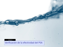 Módulo 07 - Verificación de la efectividad del PSA