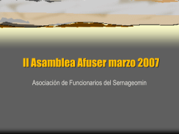 PRESENTACION AFUSER DICIEMBRE - 2006